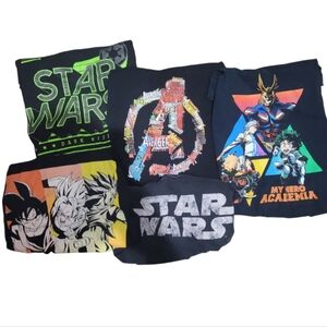 Graphic T-Shirts Bundle - Star Wars, Avengers, Dragonball Z, My Hero Academia